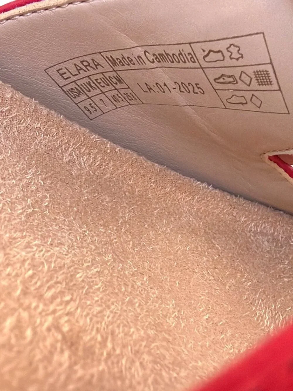 Vionic Elara Sandals Red Leather Women Slides Size 9.5 - Picture 5 of 7